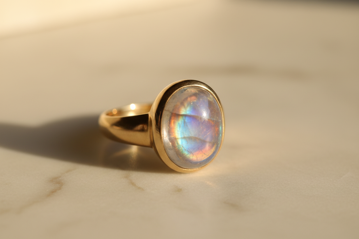 Celestine Moonstone Ring